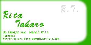 rita takaro business card