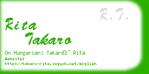 rita takaro business card